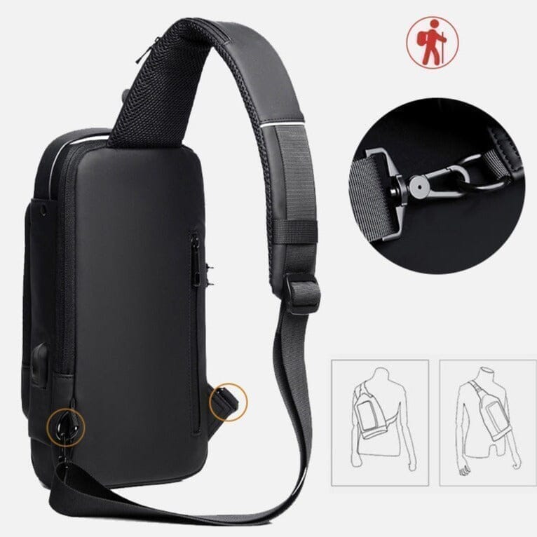 Mochila Anti-Furto com Senha USB Slim Bag| Proteção extrema!