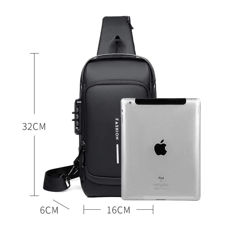 Mochila Anti-Furto com Senha USB Slim Bag| Proteção extrema!