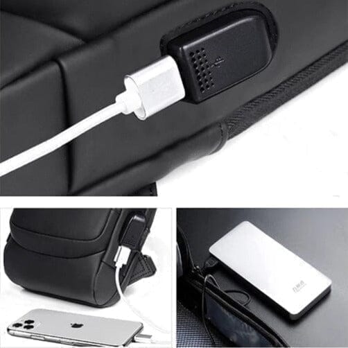 Mochila Anti-Furto com Senha USB Slim Bag| Proteção extrema!