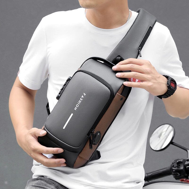 Mochila Anti-Furto com Senha USB Slim Bag| Proteção extrema!